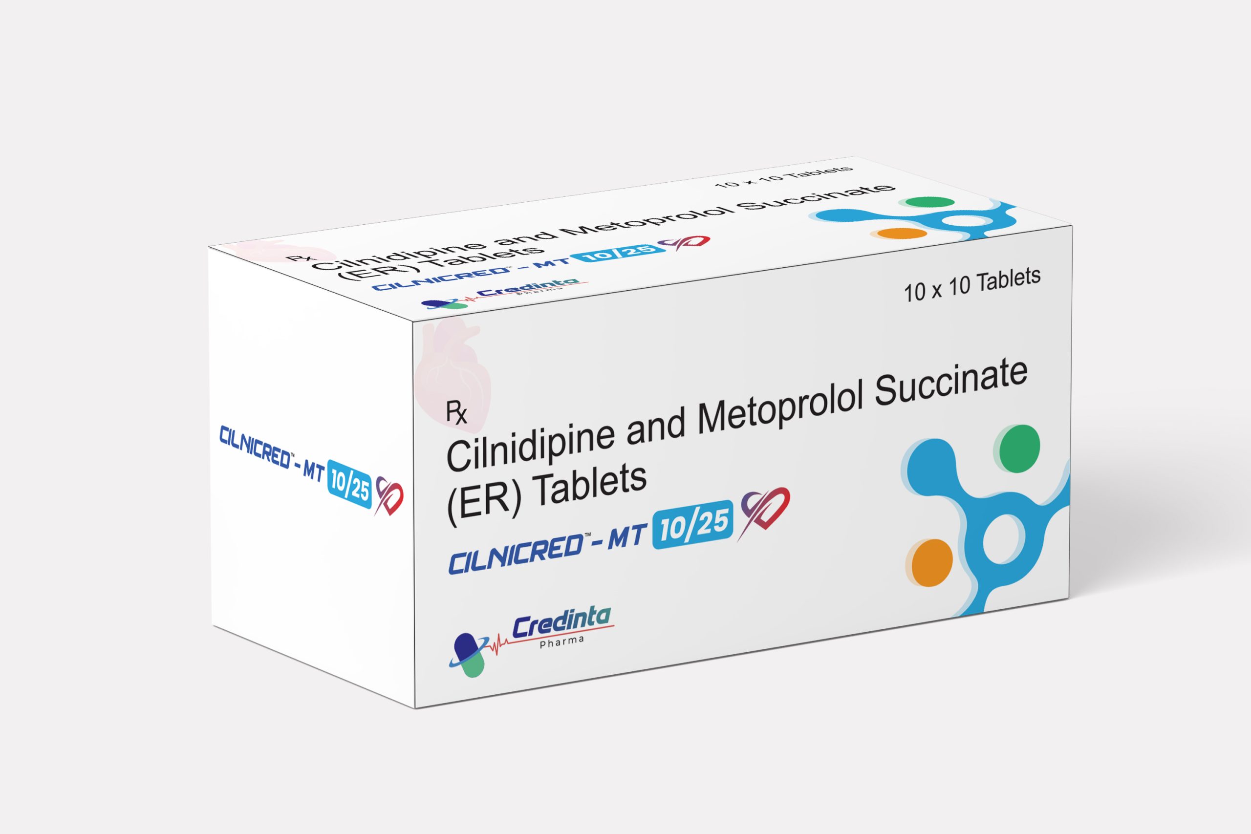 CILNICRED-MT 10/25 — Cilnidipine and Metoprolol Succinate (ER) Tablets