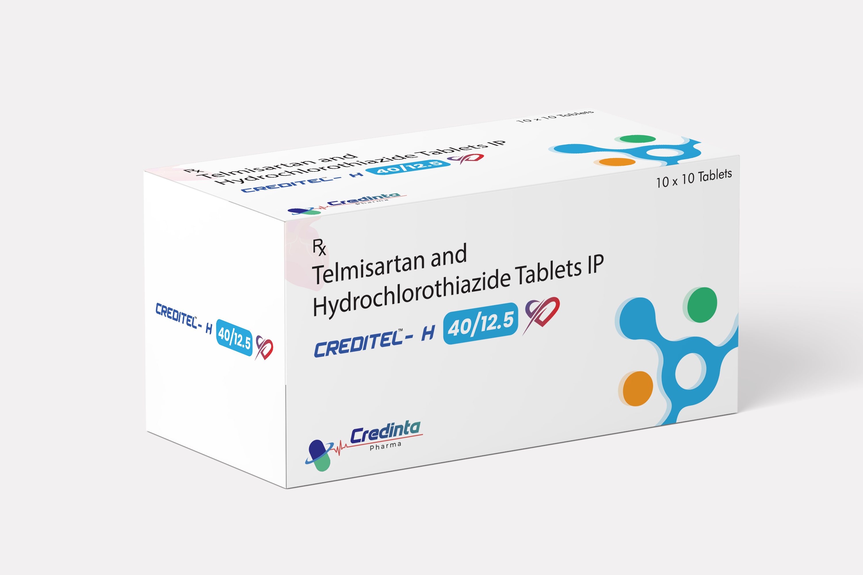 CREDITEL-H 40/12.5 — Telmisartan and Hydrochlorothiazide Tablets IP