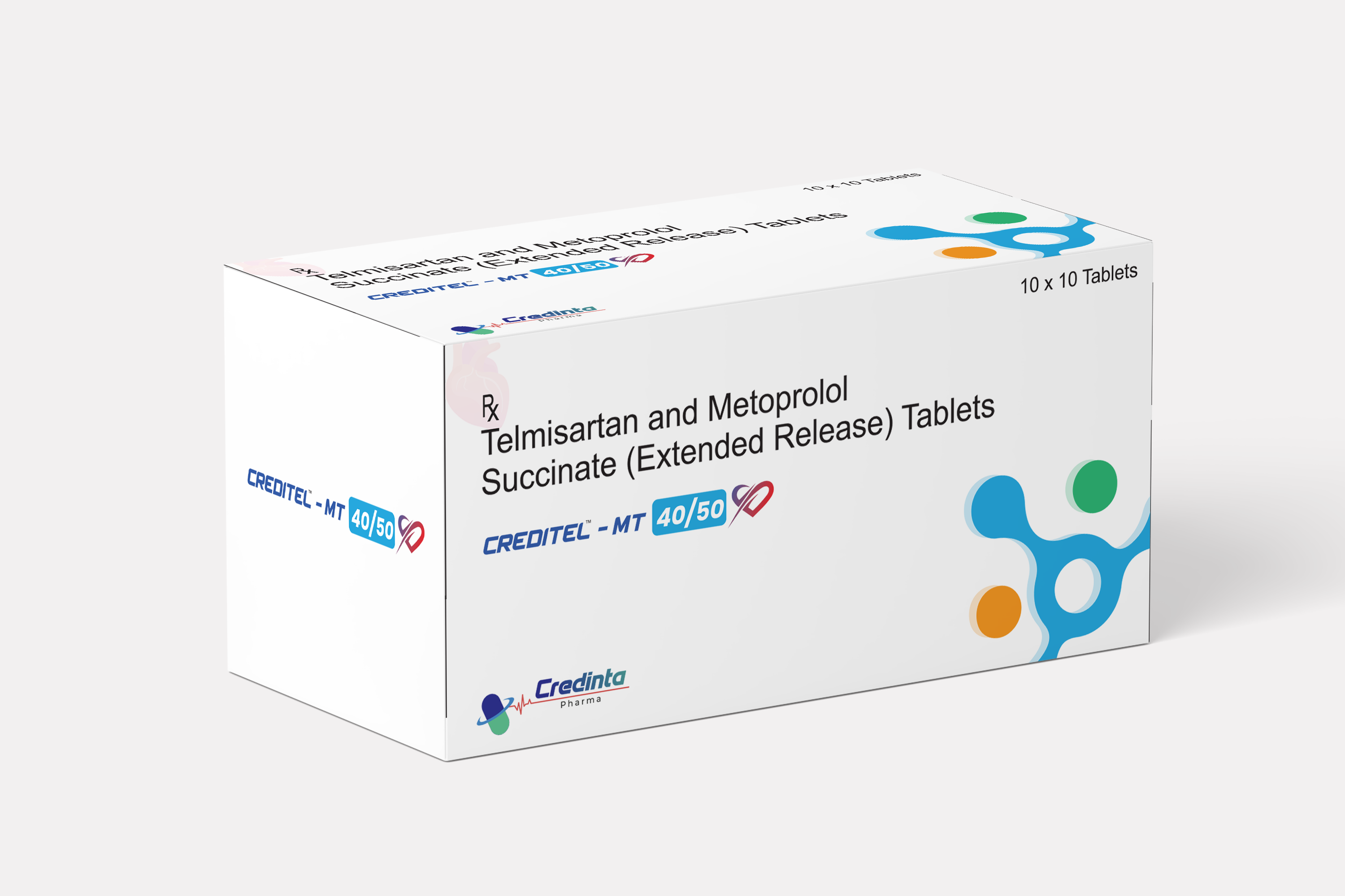 CREDITEL-MT 40/50 — Telmisartan and Metoprolol Succinate (ER) Tablets